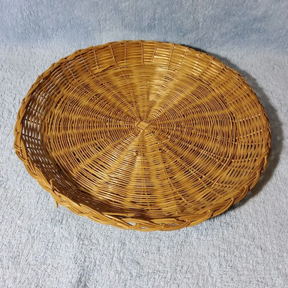 Vintage Wicker Rattan Charger Plates 10